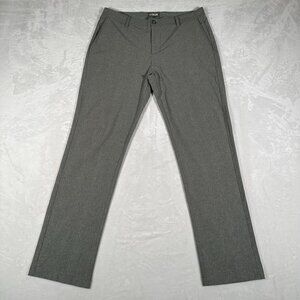 Linksoul Pants Men Size 35R Gray Chino Slash Pockets Straight Legs W36 L32 Golf